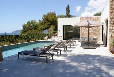 Villa Algarrobos te huur op ibiza - zwembad